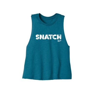 SNATCH - Dark Teal Women's Crop Singlet - Knurly Designs