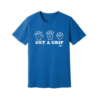 Get A Grip - Blue Unisex T-shirt - Knurly Designs