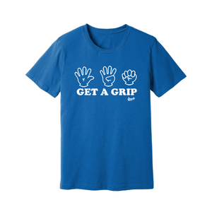 Get A Grip - Blue Unisex T-shirt - Knurly Designs